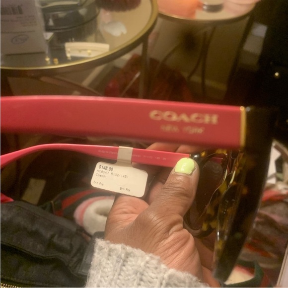 Coach Pink and Tortoise Sunglasses - Picture 1 of 8